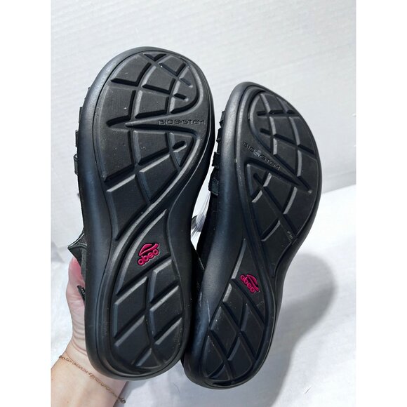 Abeo Black Leather Womens Sandals Size 6N With Bio System Technology - Picture 6 of 8